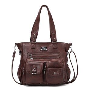 9808 Large Purses Shoulder Bag Tote Handbags Stylish Vegan Leather Hobo